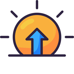 sunrise line icon