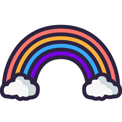 rainbow line icon