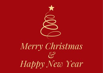 Christmas and New Year Post Card 