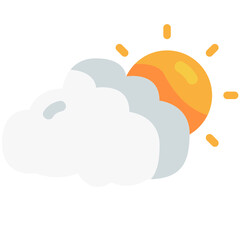 cloudy day flat icon