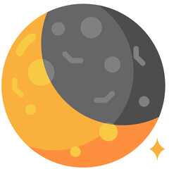full moon flat icon