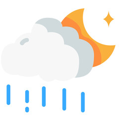 rain flat icon