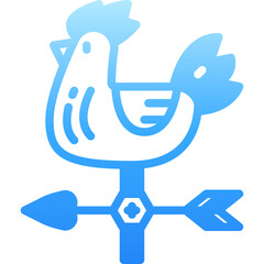 wind vane gradient icon