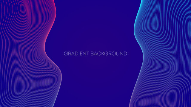 Abstract Lineart Gradient Background Pattern Design Template