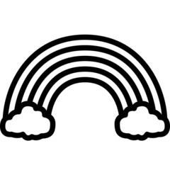 rainbow line icon