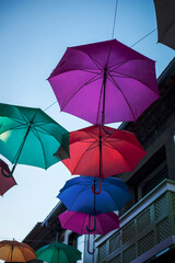 Colorful umbrellas, ready to be retouched to their best color. No color-grading, very good raw material for any results you are looking forward to achieving.