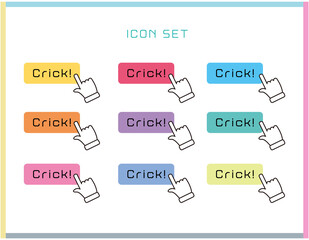 シンプルな手のアイコン　ハンドサイン　人差し指