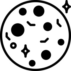 Fototapeta premium moon solid line icon