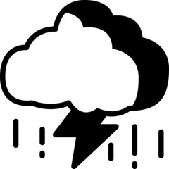 storm solid line icon