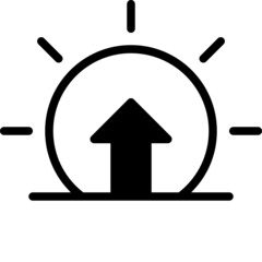sunrise solid line icon