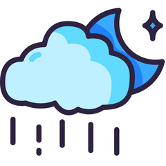 rain Two Tone icon