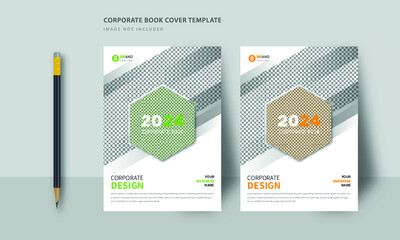 City background corporate business book cover design or annual report or booklet cover template