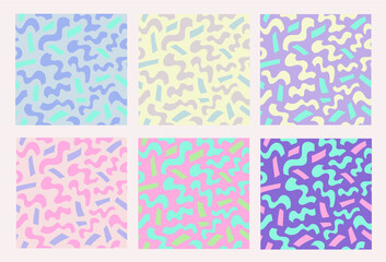Vector seamless colorful abstract patterns collection - vector illustration, eps stock illustration