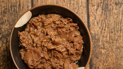 Beef Bulgogi Rice Bowl with Soy Sauce Seasoning