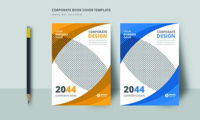 City background corporate business book cover design or annual report or booklet cover template