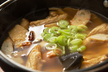 Soup made with fish cakes, Odentang