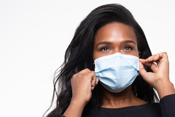 African-American woman in mask 0325