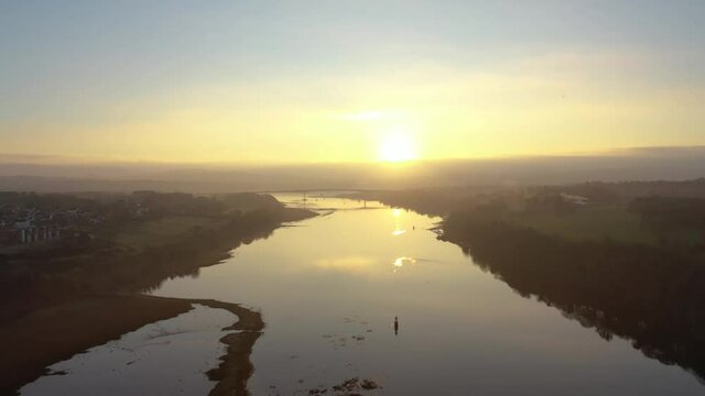 Aerial View Of The Foyle Bridge In Northern Ireland