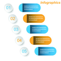 Infographic display  template. Idea to display information, ranked and statistics.