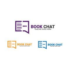 Chat book vector logo design. Suitable for business, web, art and social media symbol