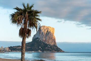 Peñón de Ifach in Calpe, at sunset.