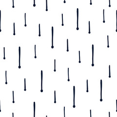 Naklejka premium Rain seamless pattern background Hand drawn dots drops logo icon sign Doodle cute design Cartoon children's style Fashion print clothes apparel greeting invitation card cover flyer poster banner ad