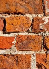 The structure of stone, brick and concrete as a background wallpaper or texture in photos taken in November 2021 in Masuria and Podlasie in Poland.