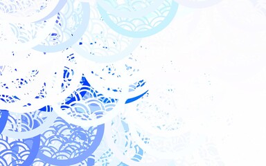 Light Blue, Yellow vector Modern abstract illustration with colorful water drops.