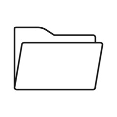 Folder thin vector icon on white background
