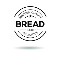 Creative (Bread) logo, Bread  sticker, vector illustration.