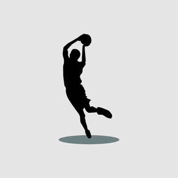 Player Basketball silhouette vector image