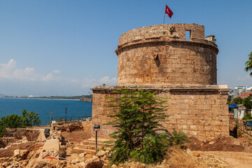 Hidirlik Tower is a landmark tower of tawny stone in Antalya, Turkey, where Kaleici meets...