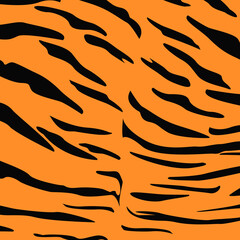 pattern texture tiger orange stripe repeated seamless black jungle safari	