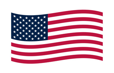 Vector flag of USA. United States of America national flag background.