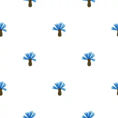 Papier Peint photo Papillons Motif de bleuets sans couture dans un style à main levée. Fleurs de printemps sur fond coloré. Illustration vectorielle pour le textile.