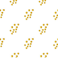 Seamless pattern with hand drawing lily of the valley on white background. Vector floral template in doodle style. Gentle summer botanical texture.