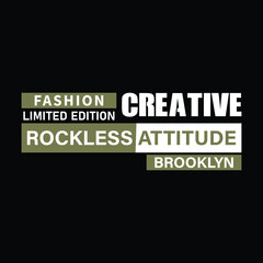 Fashion, limited edition, creative, rockless attitude, brooklyn