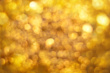 defocused lights in golden tinting