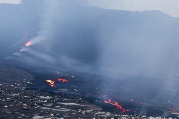 Eruption of the La Palma volcano