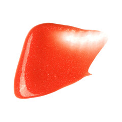 Blot of red nail polish isolated on white