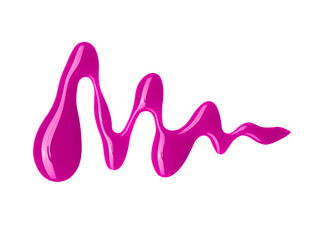 Blot of purple nail polish isolated on white
