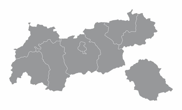 Tyrol state administrative map
