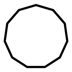 Polygonal Shapes Flat Icon Isolated On White Background