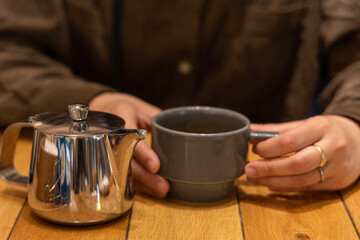 tea in hand
