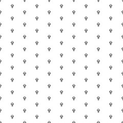 Square seamless background pattern from black astrological pluto symbols. The pattern is evenly filled. Vector illustration on white background