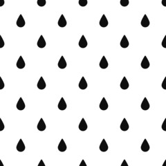 Raindrops on a white seamless background, vector illustration.