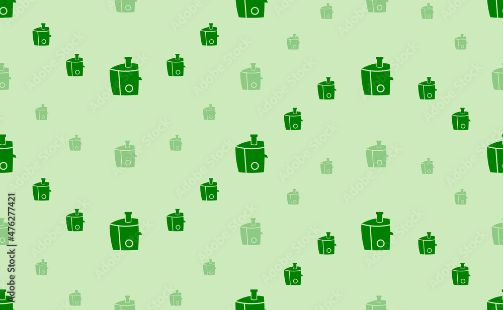 Poster seamless pattern of large and small green juicer symbols. the elements are arranged in a wavy. vecto