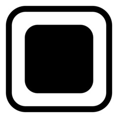 Square Flat Icon Isolated On White Background