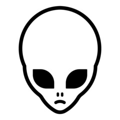 Alien Flat Icon Isolated On White Background