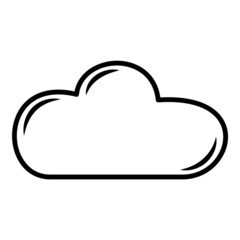 Cloud Flat Icon Isolated On White Background